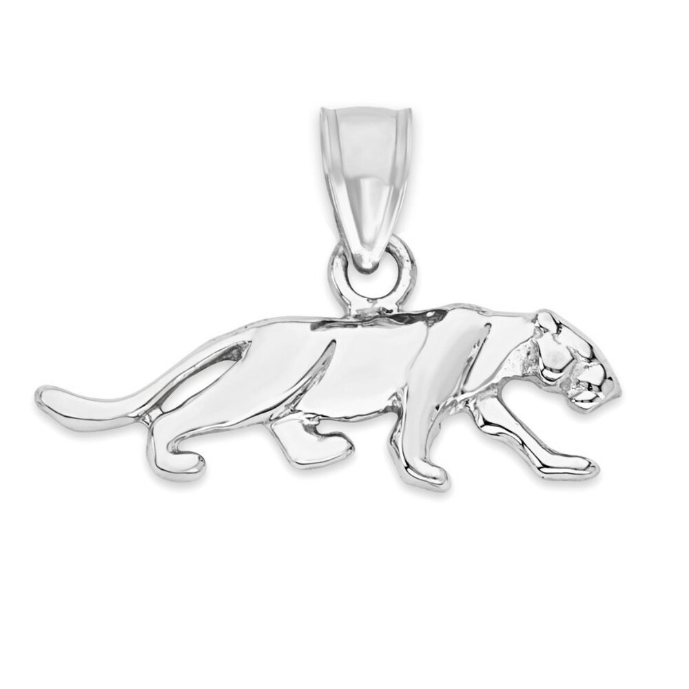 Solid 10k Gold Panther Pendant - Animal Jewelry Gifts for Her
